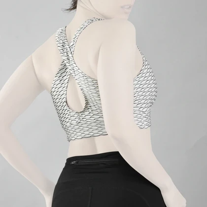 نیم‌تنه ورزشی زنانه مدل CT5371 سفید