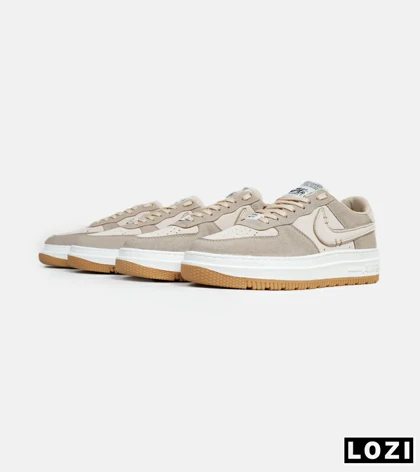 کفش مردانه و زنانه کرم قهوه ای NIKE AIR FORCE