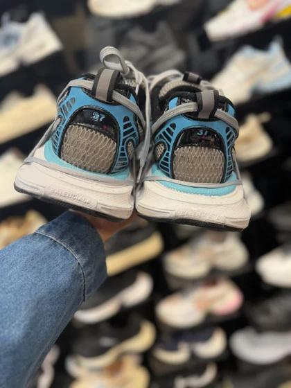 کتانی اسپایدری زنانه مشکی آبی