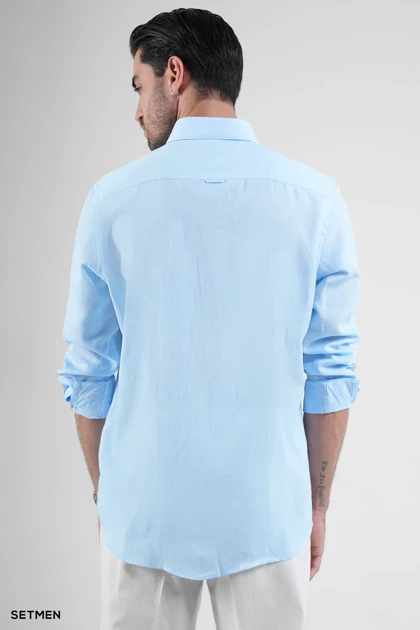 پیراهن مردانه آستین بلند لینن