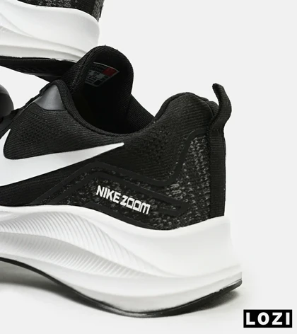 کفش کتانی مردانه و زنانه مشکی سفید Nike air zoom مدل 4546