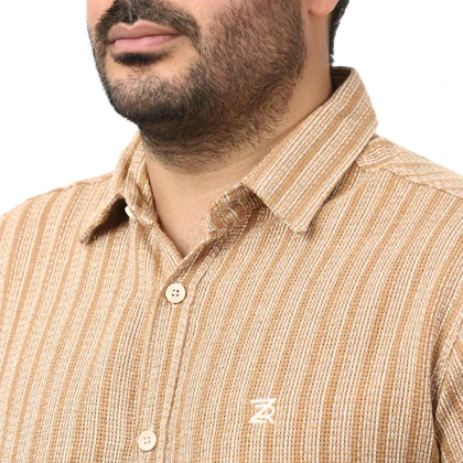 پیراهن آستین کوتاه کنفی مردانه مدل 6111102