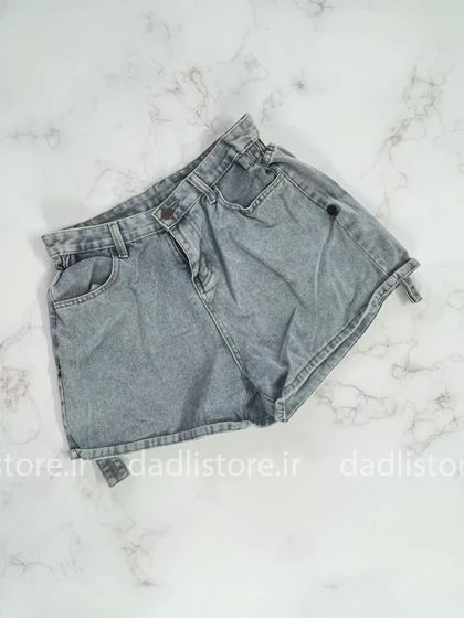 شورتک کوتاه جین پاچه بند دار آزاد