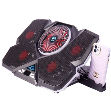 پایه خنک کننده لپ تاپ کول کلد Cool Cold مدل K44-RGB سایز 17 اینچ با 5 فن