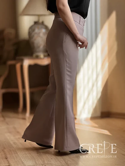شلوار دمپاگشاد کرپ کنزو کره قد 109