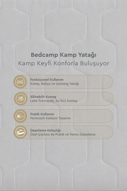 تشک یک نفره Yataş مدل Bedcamp اسفنجی