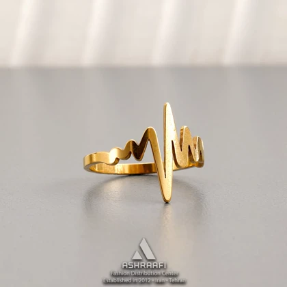 انگشتر طرح ضربان Heart Beat Ring G1