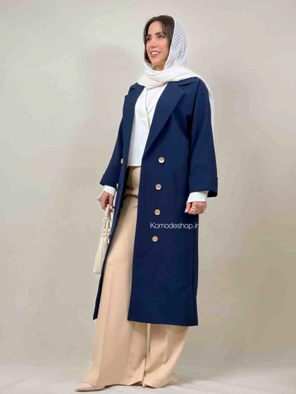 لانگ کت زنانه مدل نیلو