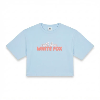 تیشرت و شلوارک زنانه طرح White Fox رنگ آبی