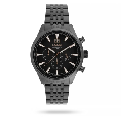 ساعت مچی مردانه لاکسمی بند استیل مشکی کد Laxmi 8570