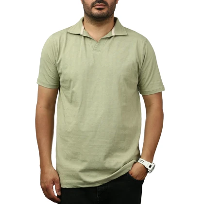 پولوشرت آستین کوتاه یقه شکاری مردانه سیزر مدل 15611954