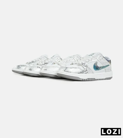 کفش کتانی مردانه و زنانه سفید آبی NIKE dunk low steam puppet