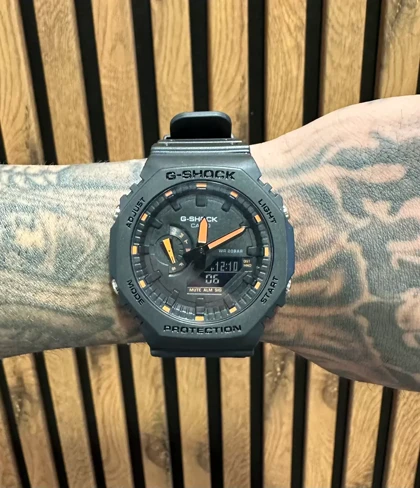 ساعت جی شاک 2100 مشکی عقربه نارنجی