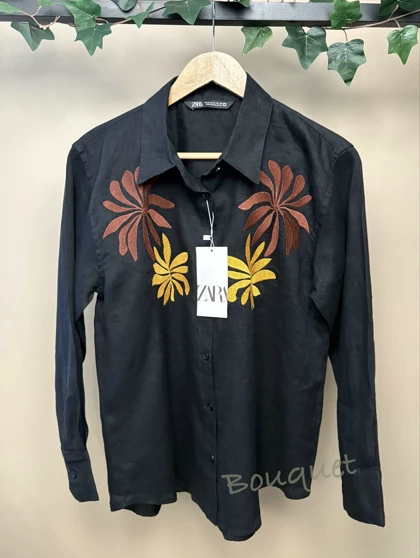 شومیز زارا گلدوزی مشکی