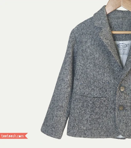 کت پشمی مشکی و سفید