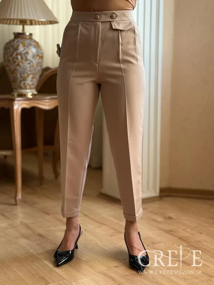 شلوار کرپ پیله دار پاکتی قد 90