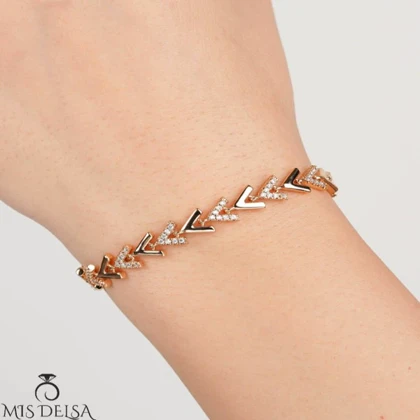 دستبند دخترانه ژوپینگ طرح کاج و نگین