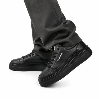 کفش کتانی مردانه مدل ونس پل اندبیر لژ دار مشکی Vans Pull Bear