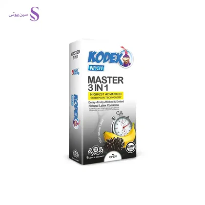 کاندوم تاخیری کدکس مدل Master 3 In 1 بسته 12 عددی