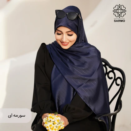 روسری ساتن ابریشم زردخت
