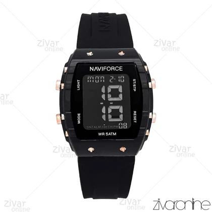 ساعت اورجینال ناوی فورس NaviForce دیجیتالی مستطیلی مشکی 106983