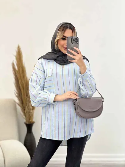 مانتو شومیزی راه راه