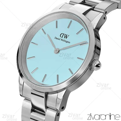 ساعت دنیل ولینگتون آیکونیک لینک زنانه صفحه آبی تیفانی 104103