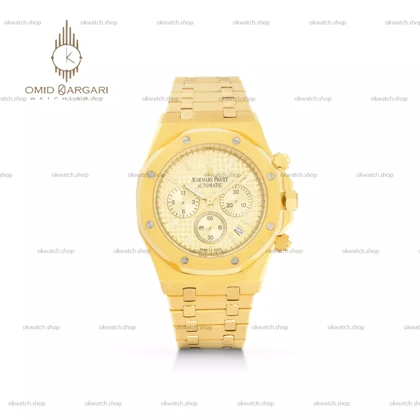 ساعت مچی اودمار پیگه کورنوگراف بند و صفحه طلایی Audemars Piguet