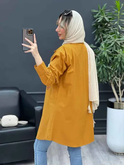 مانتو لینن طرح لوزی