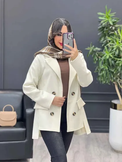 پالتو چهاردکمه جیب نما