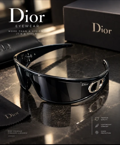 عینک آفتابی زنانه فریم خاص مدل dior
