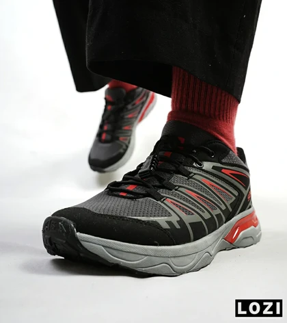 کفش کتانی مردانه و زنانه طوسی مشکی قرمز Salomon X ULTRA
