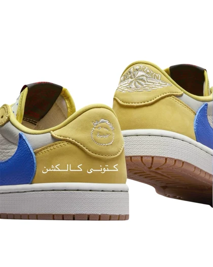 کتانی نایک ایر جردن وان لو تراویس اسکات قناری Nike Air Jordan 1 Low Travis Scott CANARY