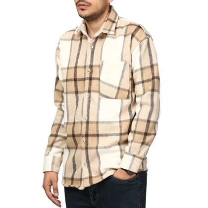 پیراهن پشمی ضخیم مردانه مدل 6203867