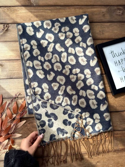 شال فوتر پلنگی دورو کد 400