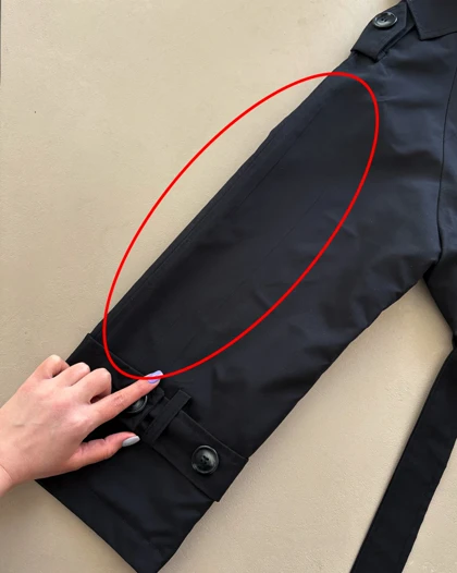 ترنچ کت Drop قد کوتاه (مشکی) (اوتلت) 1