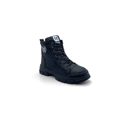 کفش نیم بوت زنانه اجری چرمی مدل sneaker - 0111_L