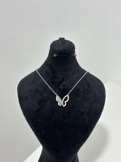گردنبند نقره زنانه پروانه مینیمال 983