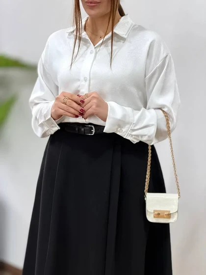 شومیز ساتن ابریشم آیسو نازلی