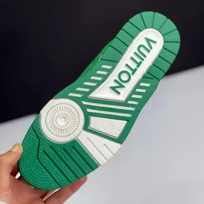 لویی ویتون ترینر سفید سبز Louis Vuitton Trainer White Green