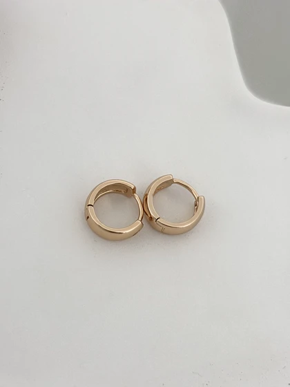 گوشواره حلقه‌ای ژوپینگ طلایی روزمره کد 1079