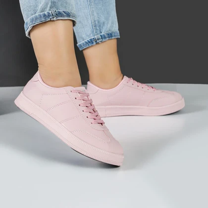 کفش و کتانی ونس راحتی زنانه و دخترانه رنگ صورتی کد M960