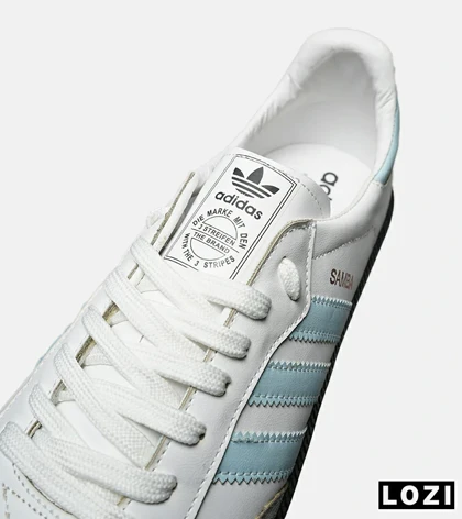 کفش کتانی مردانه و زنانه سامبا سفید آبی قهوه ای ADIDAS Samba مدل 7219