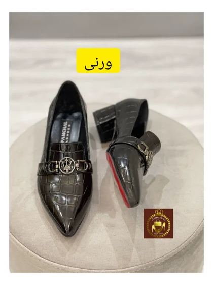 کفش مجلسی چرم و ورنی زنانه