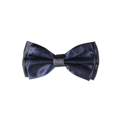 پاپیون ساتن سورمه‌ای تیره و مشکی