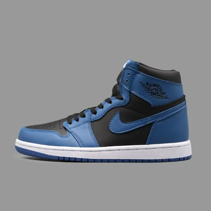 نایکی جردن 1 دارک مارینا رویال آبی مشکی ساق‌دار Nike Air Jordan 1 High Dark Marina Royal Blue Black