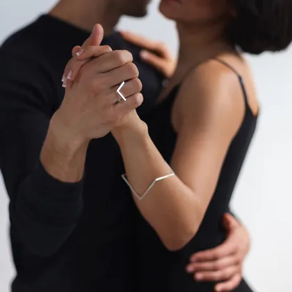 دستبند W نقره _ W Bangle