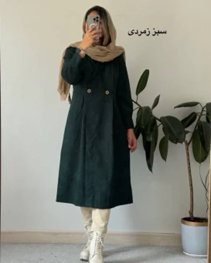 پیراهن مانتویی پاییزه ترنج