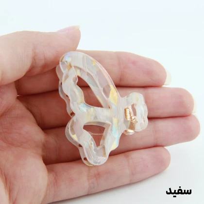 کلیپس دخترانه فلزی مدل پروانه سه بعدی کوچک