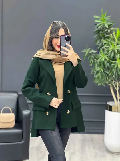 پالتو چهاردکمه جیب نما